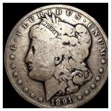 1891-CC Silver Morgan Dollar LIGHTLY CIRCULATED