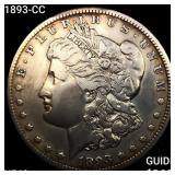1893-CC Morgan Silver Dollar NEARLY UNCIRCULATED