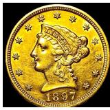 1897 Liberty Head Gold Quarter Eagle $2.50 UNCIRCU