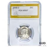 1948-D Washington Silver Quarter PGA MS67