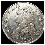 1824 Capped Bust Half Dollar CLOSELY UNCIRCULATED
