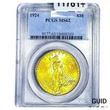 1924 $20 Gold Double Eagle PCGS MS62