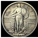 1917-D Silver Standing Liberty Quarter CLOSELY UNC