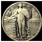 1927-S Silver Standing Liberty Quarter NEARLY UNCI