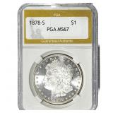 1878-S Morgan Silver Dollar PGA MS67
