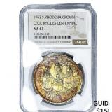 1953 S. Rhodesia Silver 1 Crown NGC MS63