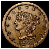 1854 Braided Hair Half Cent UNCIRCULATED