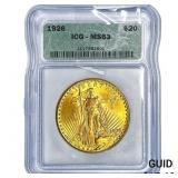 1926 $20 Gold Double Eagle ICG MS63