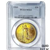1924 $20 Gold Double Eagle PCGS MS64