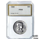 1958 Franklin Half Dollar PCI PR66
