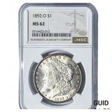 1892-O Morgan Silver Dollar NGC MS62