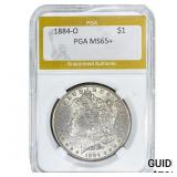 1884-O Morgan Silver Dollar PGA MS65+