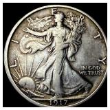 1917 Walking Liberty Half Dollar LIGHTLY CIRCULATE