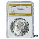 1890 Morgan Silver Dollar PGA MS65