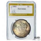 1883 Morgan Silver Dollar PGA MS66