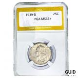 1939-D Washington Silver Quarter PGA MS64+