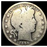 1896 Silver Half Dollar (Barber) NICELY CIRCULATED