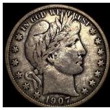 1907-O Silver Barber Half Dollar NEARLY UNCIRCULAT