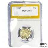 1937 Buffalo Nickel PGA MS65