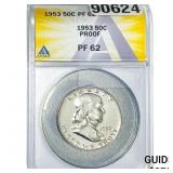 1953 Franklin Half Dollar ANACS PF62