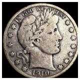 1910-S Silver Barber Half Dollar NEARLY UNCIRCULAT