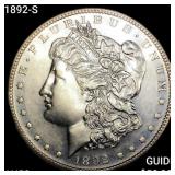 1892-S Morgan Silver Dollar CHOICE AU