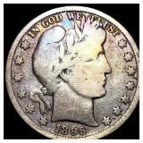1896-O Silver Barber Half Dollar LIGHTLY CIRCULATE