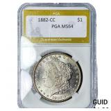 1882-CC Morgan Silver Dollar PGA MS64