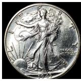 1943-D Silver Half Dollar Walking Liberty UNCIRCUL