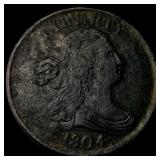 1804 Draped Bust Half Cent NEARLY UNCIRCULATED