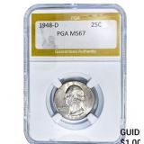 1948-D Washington Silver Quarter PGA MS67