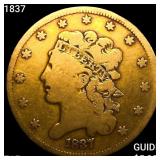 1837 $5 Gold Half Eagle NICELY CIRCULATED