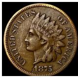 1875 Indian Head Cent CLOSELY UNCIRCULATED
