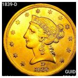 1839-D $5 Gold Half Eagle UNCIRCULATED