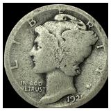 1921 Silver Mercury Dime LIGHTLY CIRCULATED