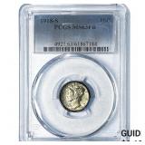 1918-S Mercury Silver Dime PCGS MS63 FB