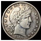 1909 Barber Half Dollar CLOSELY UNCIRCULATED