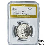 1952 Booker T Half Dollar PGA MS66
