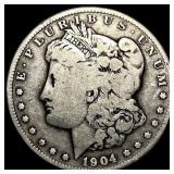 1904-S Silver Morgan Dollar LIGHTLY CIRCULATED
