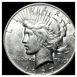 1927-S Silver Peace Dollar CHOICE AU