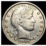 1897 Barber Quarter NEARLY UNCIRCULATED