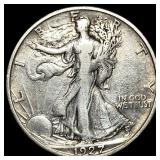 1927-S Silver Walking Liberty Half Dollar NEARLY U