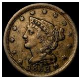 1853 Braided Hair Half Cent CHOICE AU