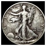 1929-D Silver Walking Liberty Half Dollar NEARLY U