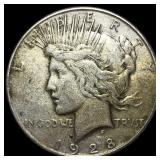 1928 Peace Silver Dollar NEARLY UNCIRCULATED
