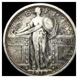 1917 Type 1 Standing Liberty Quarter CLOSELY UNCIR