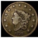 1828 Coronet Head Large Cent LIGHTLY CIRCULATED