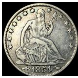 1854-O Silver Half Dollar NEARLY UNCIRCULATED