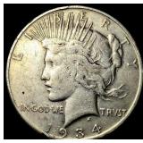 1934 Silver Peace Dollar CLOSELY UNCIRCULATED