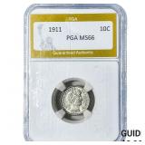 1911 Barber Dime PGA MS66